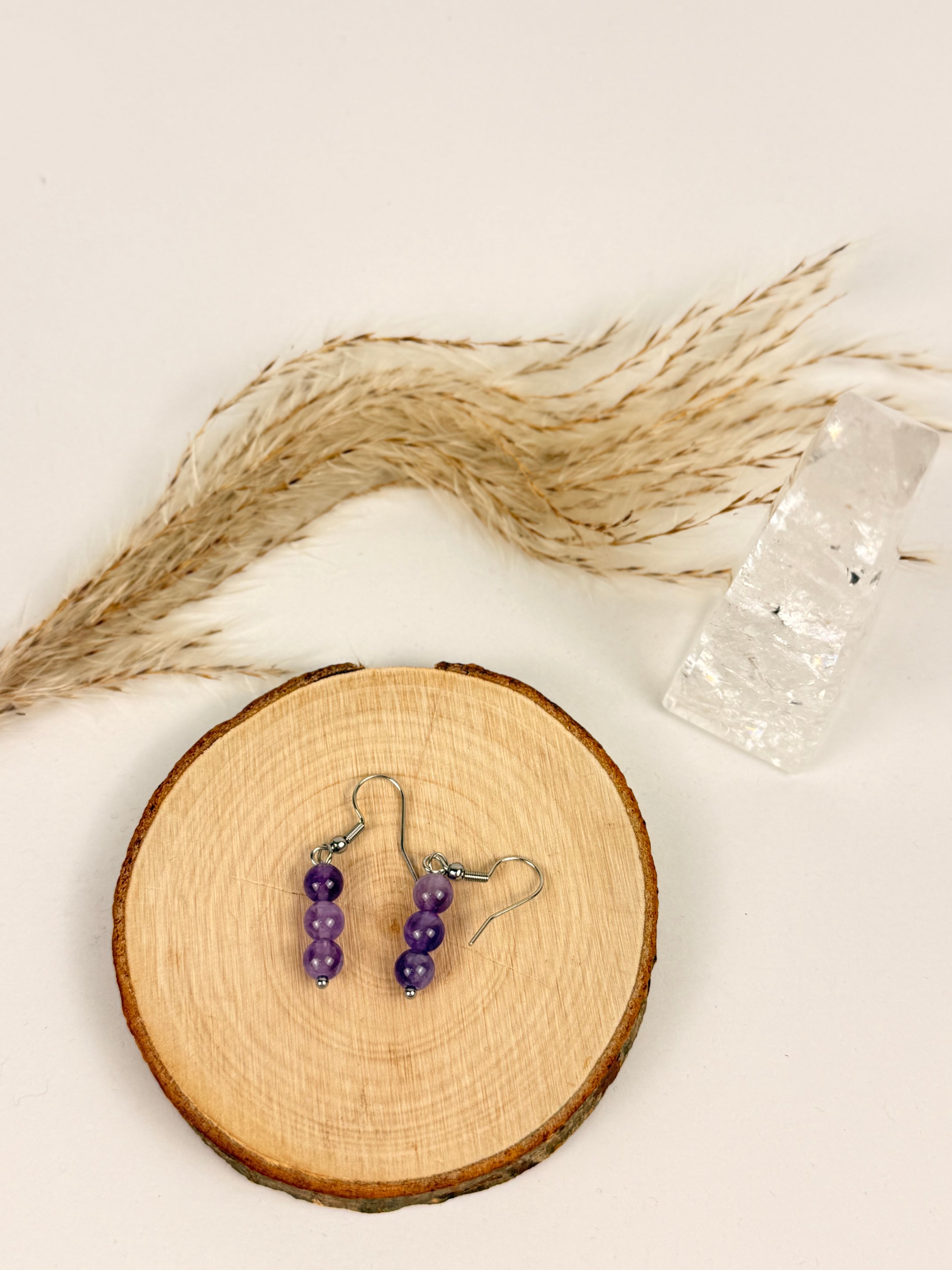 Ohrringe Amethyst 6mm Detail