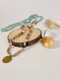 Inner Peace Mala Mondstein Amazonit